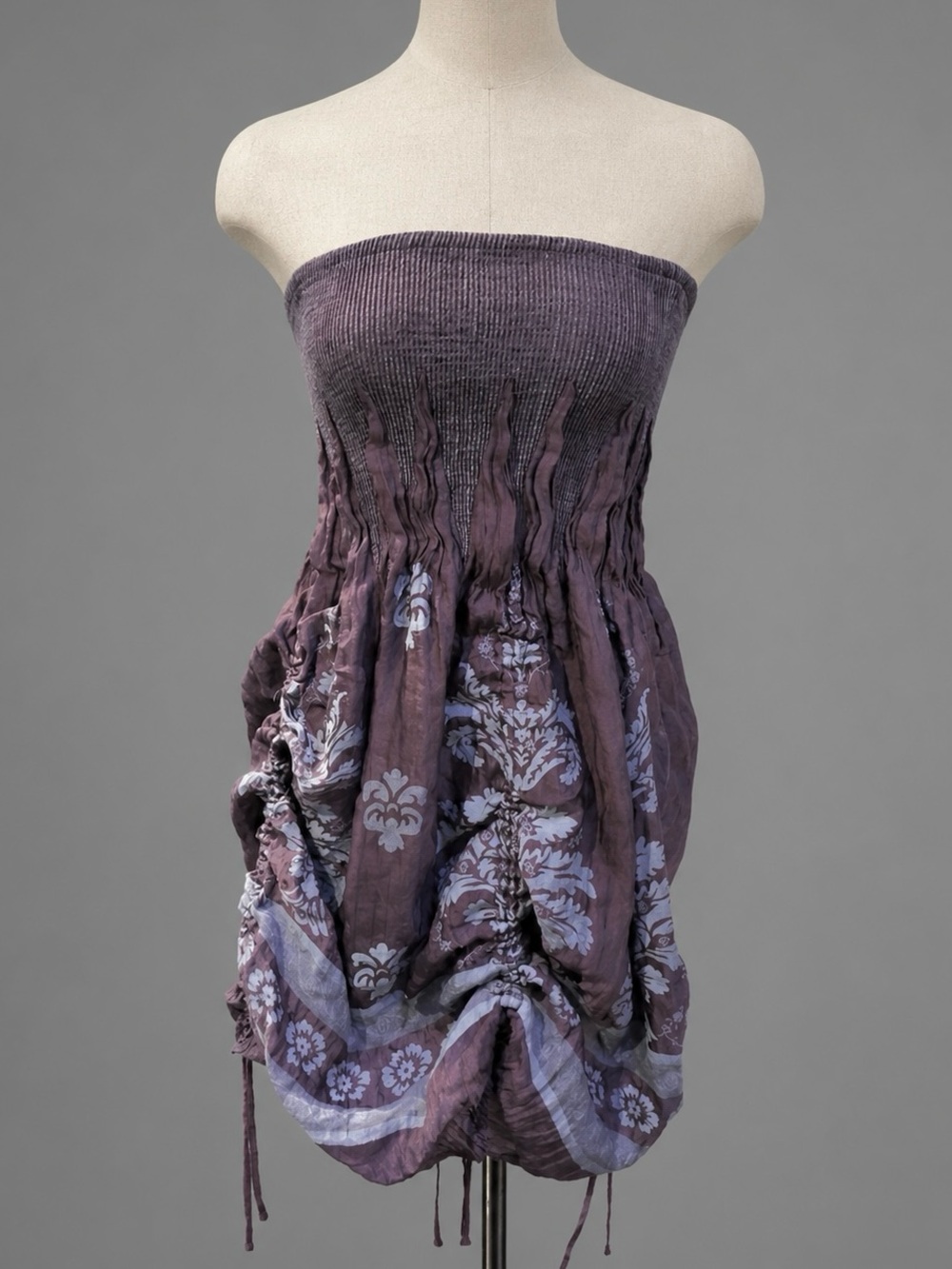 Boho chic PAISLEY Strapless Convertible Mini Dress & Skirt S